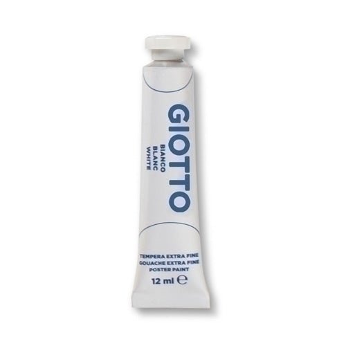 Giotto - TEMPERA GIOTTO 12 ml (tubo)  BLANCO - Pack de 6 unidades