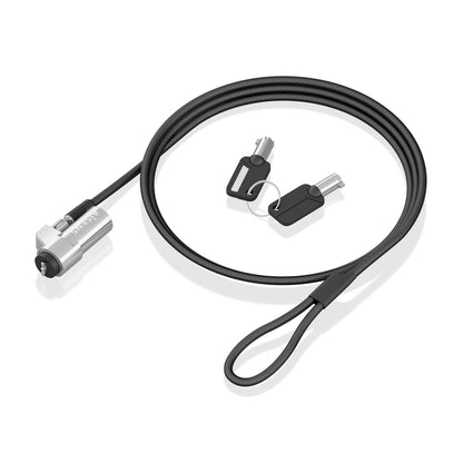 AISENS - Cable de Seguridad tipo NANO con cerradura de llave para ordenador  monitor  portátil 1.5m