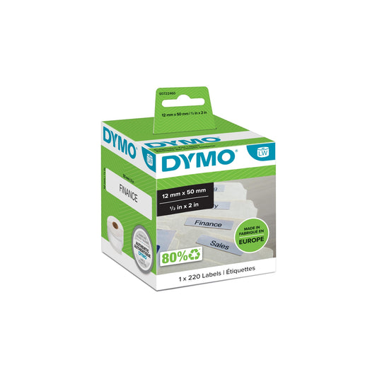 DYMO - LW - Etiquetas para archivadores suspendidos - 12 x 50 mm - S0722460