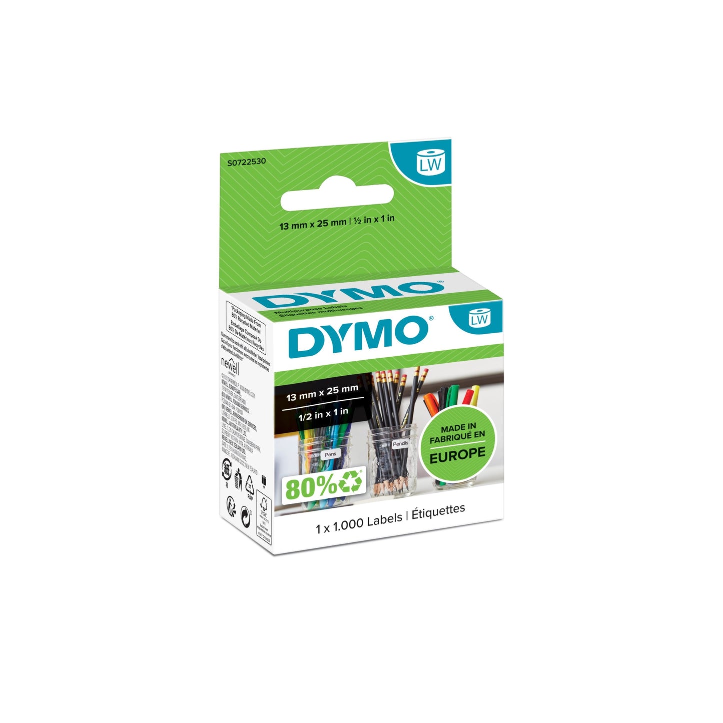 DYMO - LW - Etiquetas multiuso - 13 x 25 mm - S0722530