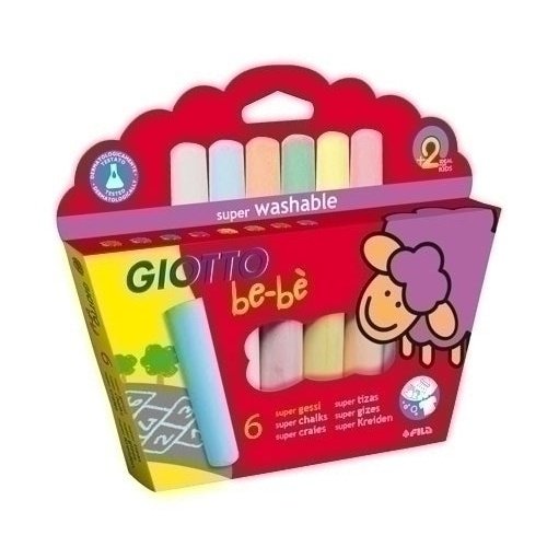 Giotto - TIZAS  COLORES GIOTTO BEBE ESTUCHE 6 - Pack de 6 unidades