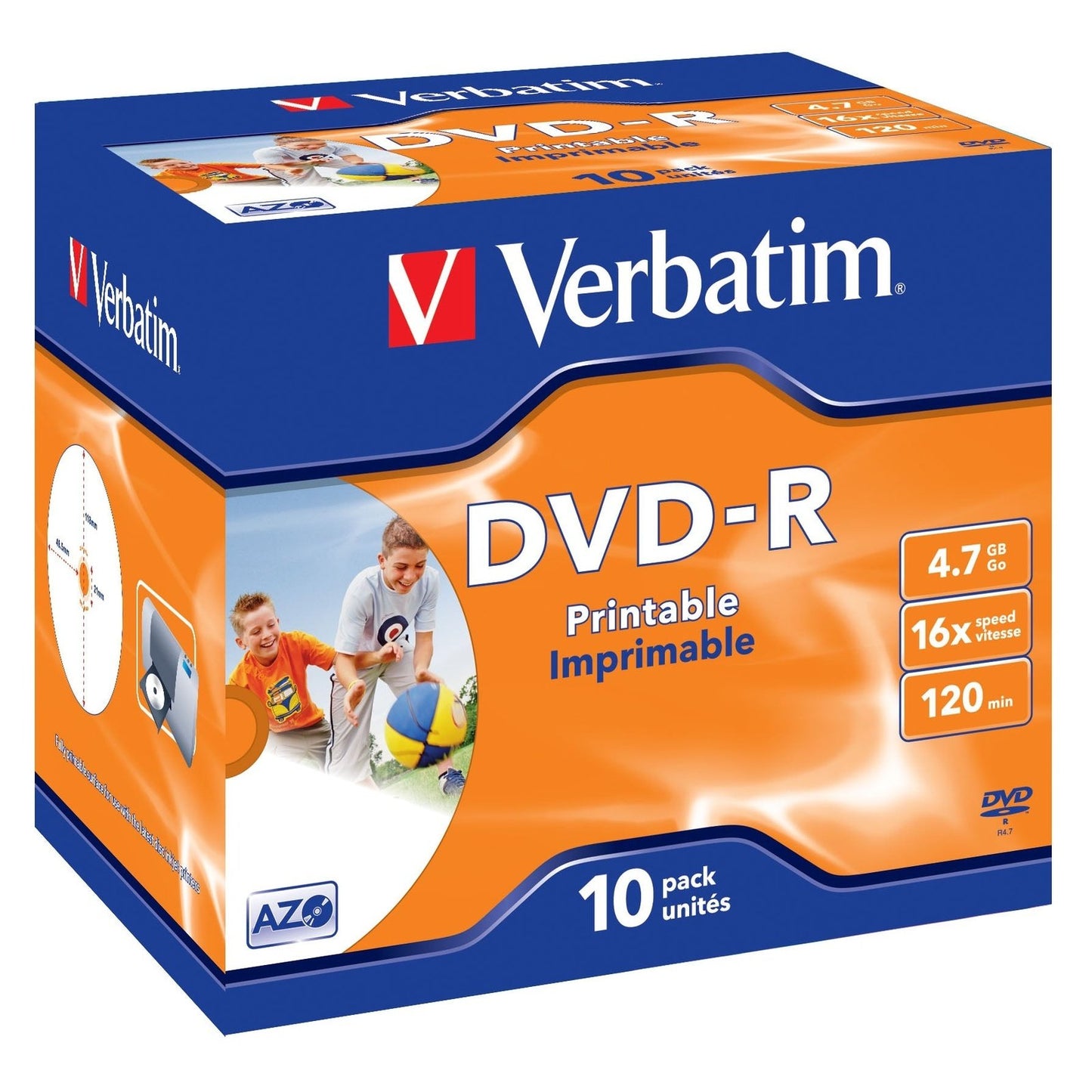 Verbatim - 43521 DVD en blanco 4 7 GB DVD-R 10 pieza(s)