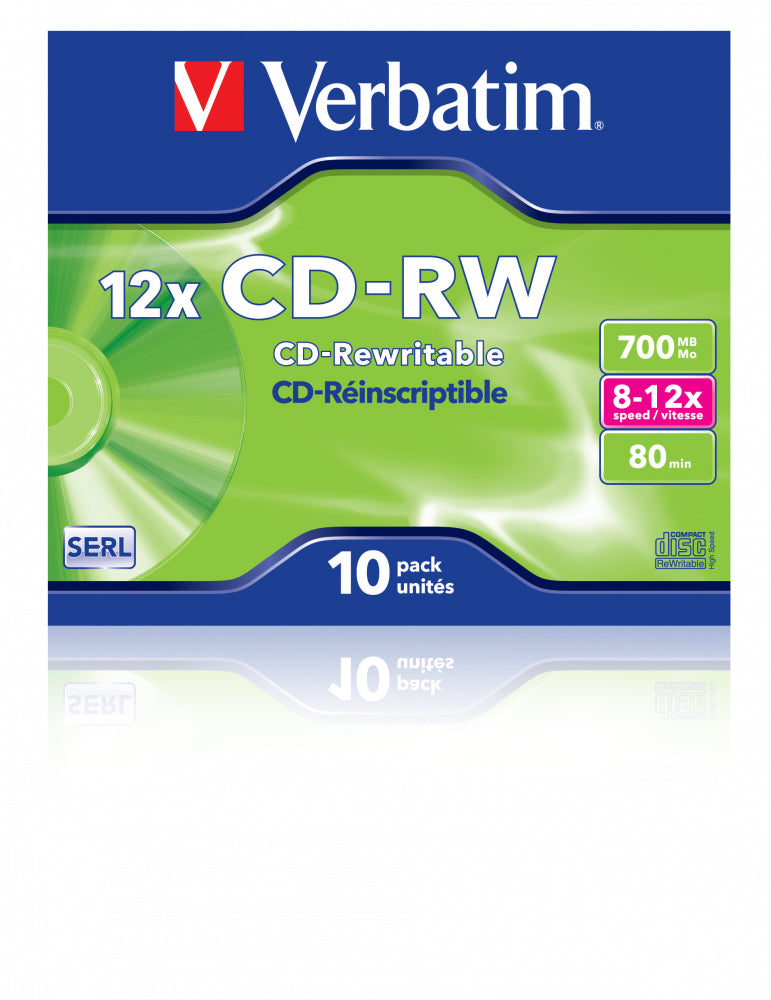 Verbatim - CD-RW 12x 700 MB 10 pieza(s)