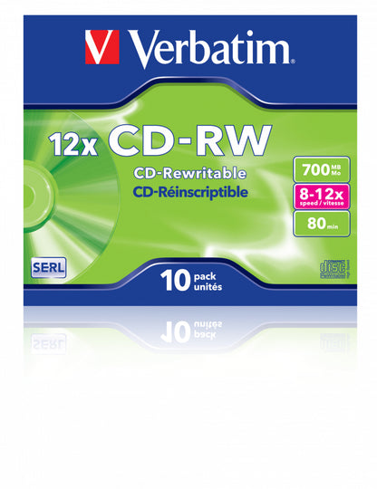 Verbatim - CD-RW 12x 700 MB 10 pieza(s)