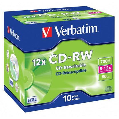 Verbatim - CD-RW 12x 700 MB 10 pieza(s)