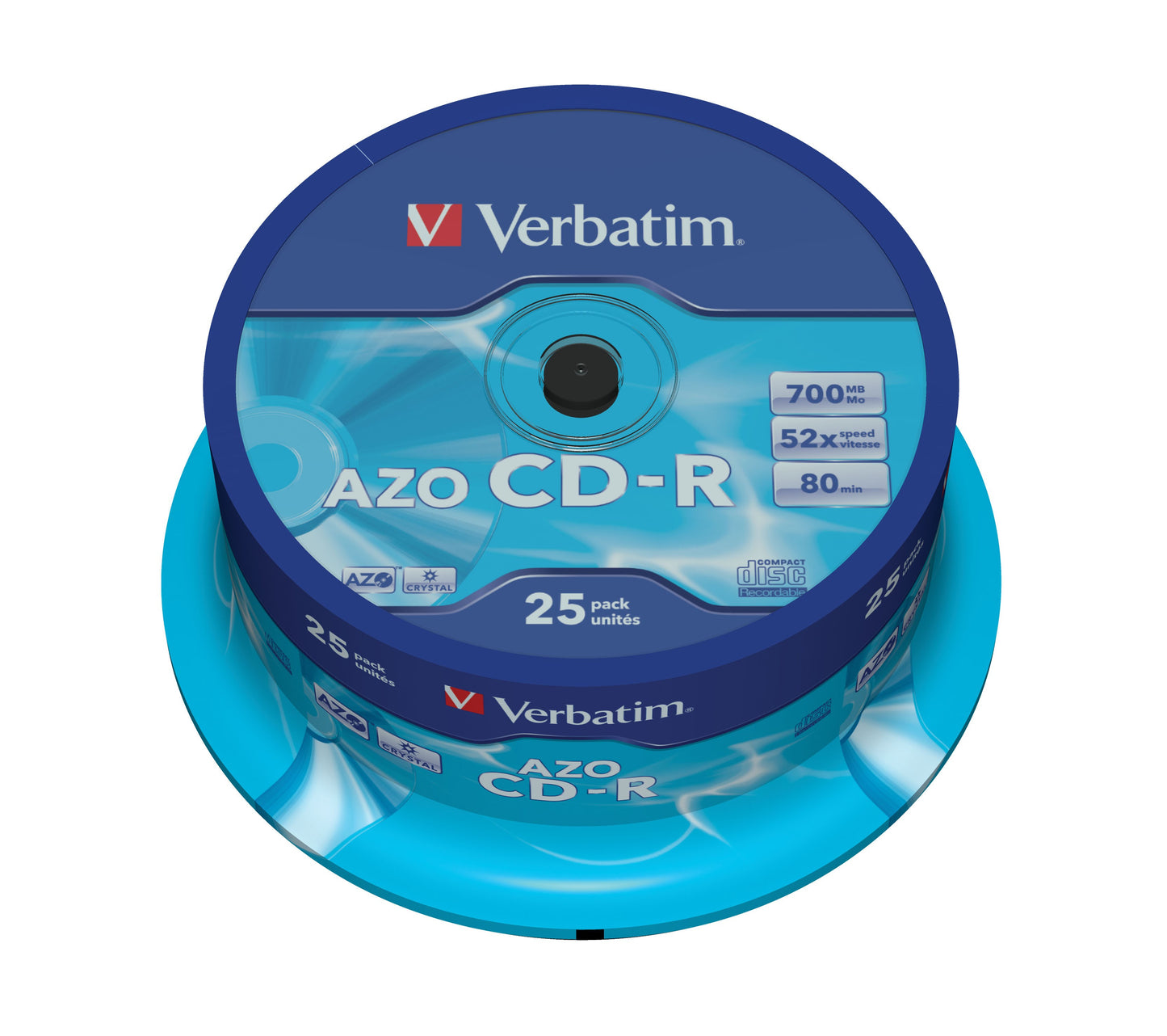 Verbatim - CD-R AZO Crystal 700 MB 25 pieza(s)