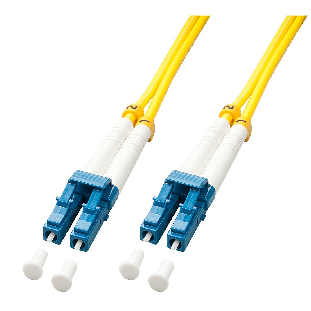 Lindy - 47450 cable de fibra optica 1 m LC OS2 Amarillo