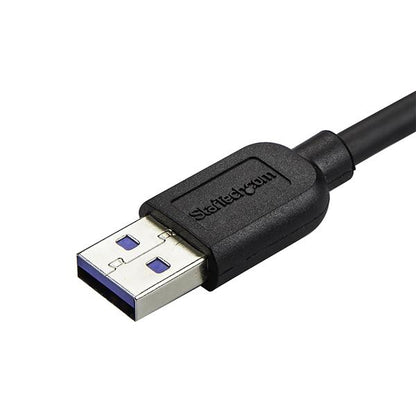 StarTech.com - Cable delgado de 0 5m Micro USB 3.0 acodado a la derecha a USB A