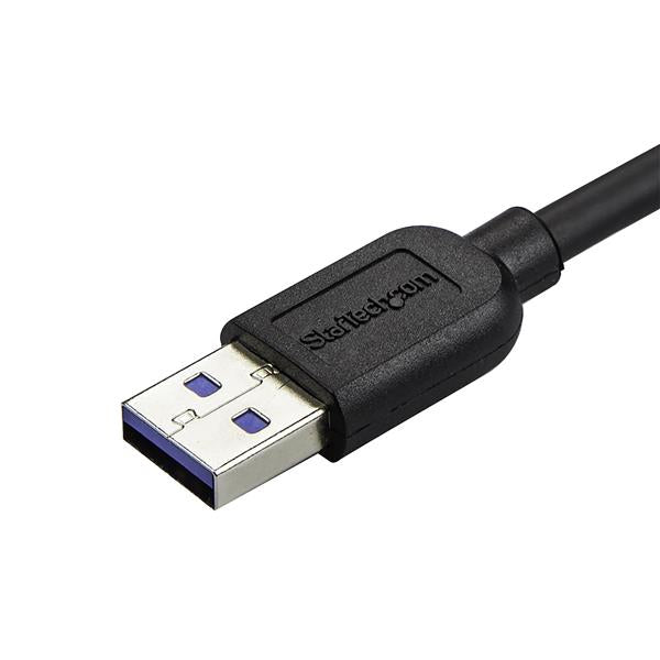 StarTech.com - Cable delgado de 1m Micro USB 3.0 acodado a la izquierda a USB A