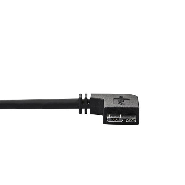 StarTech.com - Cable delgado de 0 5m Micro USB 3.0 acodado a la izquierda a USB A