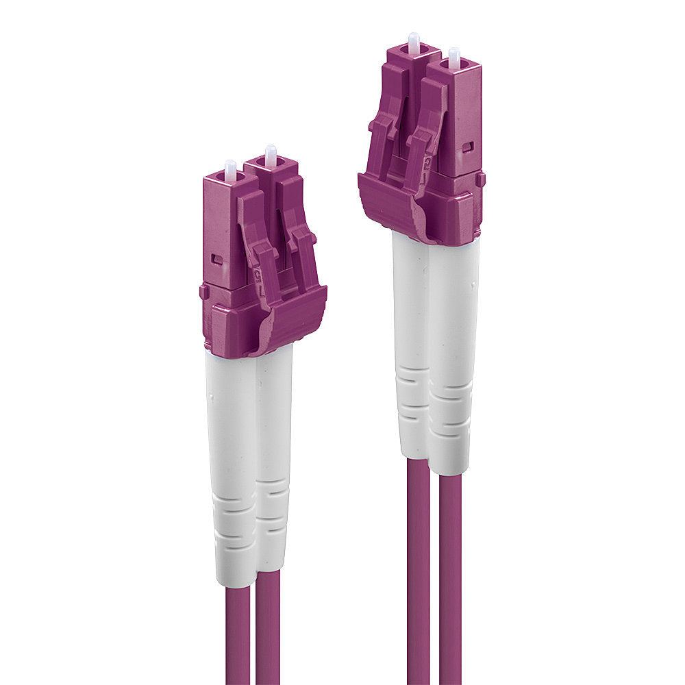 Lindy - 46344 cable de fibra optica 10 m LC OM4 Rosa