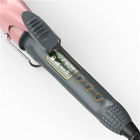 XO Plancha de Pelo Profesional - Pantalla de Visualizacion - Potencia 45-65W - Apagado Automatico 60 Min - Temperatura 80-230°C - Elemento Calefactor de Aluminio y Ceramica - Color Rosa 1 pieza(s)