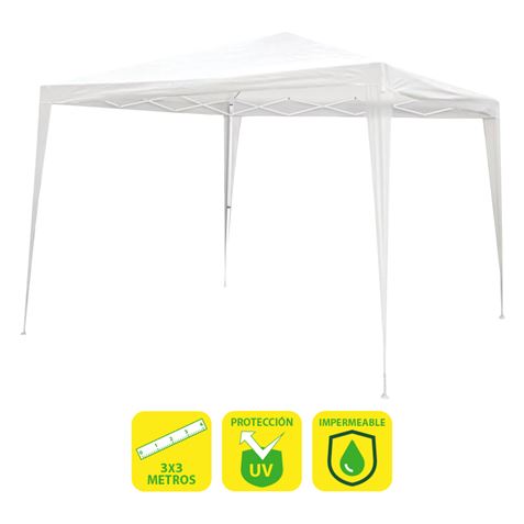 Sungarden Carpa Acero Rafia 3x3m - Color Blanco 1 pieza(s)