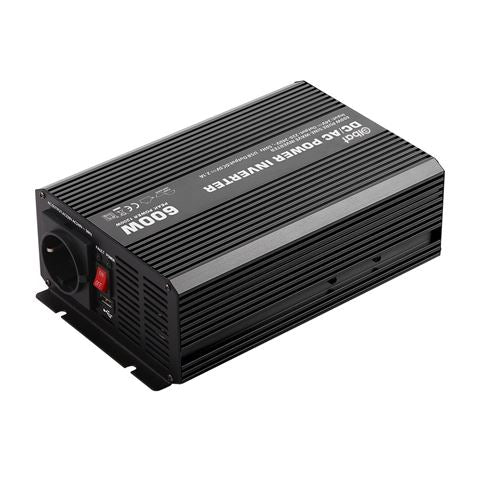 Elbat Convertidor de Corriente Onda Pura 600W - Color Negro 1 pieza(s)