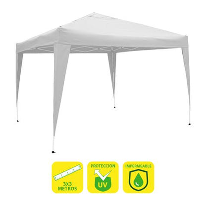 Sungarden Carpa Plegable Acero 3x3m Blanca - Color Blanco 1 pieza(s)