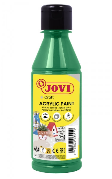 Jovi Jovidecor Acryl Pintura Acrilica - Acabado Satinado - Alto Poder Cubriente - Facil Aplicacion - Multiusos - Resistente al Agua y Jabon - Color Verde 1 pieza(s)