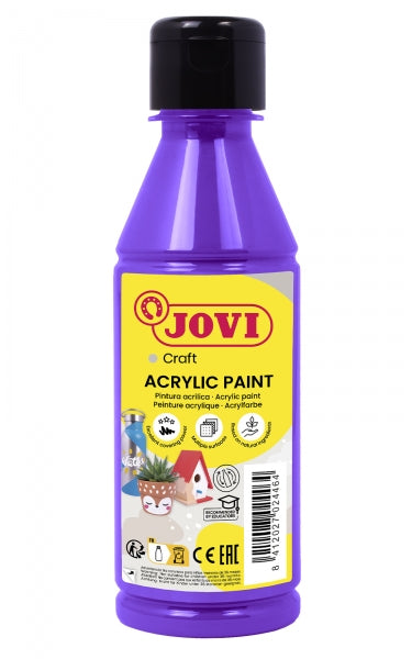 Jovi Jovidecor Acryl Pintura Acrilica - Acabado Satinado - Alto Poder Cubriente - Facil Aplicacion - Multiusos - Resistente al Agua y Jabon - Color Morado 1 pieza(s)