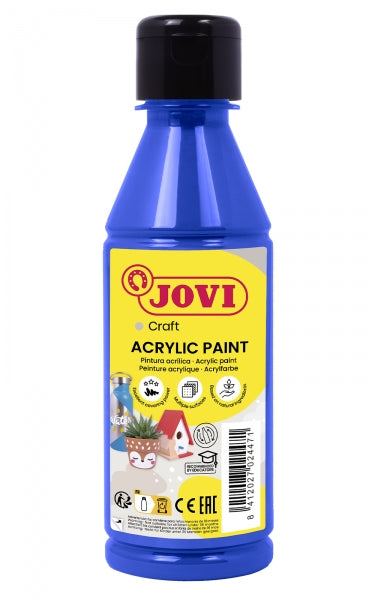 Jovi Jovidecor Acryl Pintura Acrilica - Acabado Satinado - Alto Poder Cubriente - Facil Aplicacion - Resistente al Agua y Jabon - Color Azul 1 pieza(s)