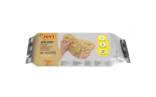 Jovi Air Dry Pastilla Pasta Modelar Endurecible al Aire - Tacto Fresco - Facil de Moldear - Cubre Multiples Superficies - Secado en 24 Horas - Acabado Fino y Suave - Color Marrón 1 pieza(s)