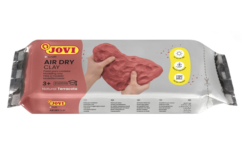 Jovi Air Dry Pastilla Pasta Modelar Endurecible al Aire - Tacto Fresco - Facil de Moldear - Multi-Superficie - Secado en 24H - Acabado Fino - Color Rosa 1 pieza(s)