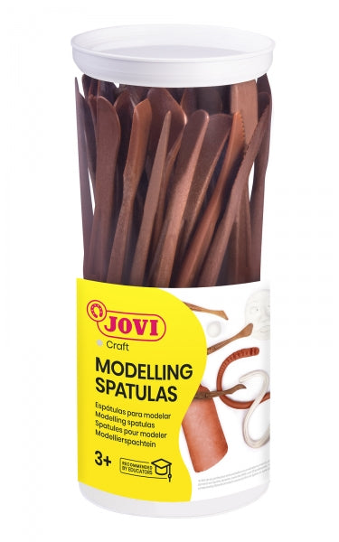 Jovi Bote de 45 Modeladores de Plastico - 5 Modelos - Herramientas para Arcilla, Barro y Plastilina - Accesorios para Modelar - 9 Unidades Por Modelo - Color Marrón 1 pieza(s)