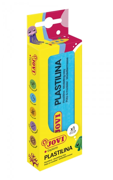 Jovi Pastilla de Plastilina 150gr - 100% Vegetal - No Se Seca - sin Gluten - Facil de Moldear - Libre de Alergenos - No Toxica - Color Azul 1 pieza(s)