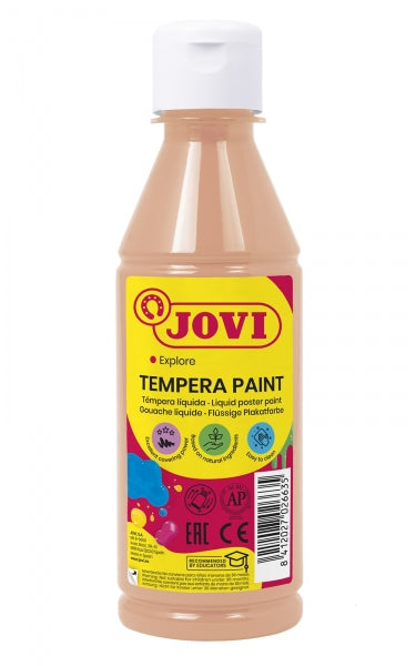 Jovi Tempera Paint Tempera Liquida - Base Agua - Lista para Usar - Alto Poder Cubriente - Secado Rapido - Excelente Fluidez - Acabado de Calidad - Color Rosa 1 pieza(s)