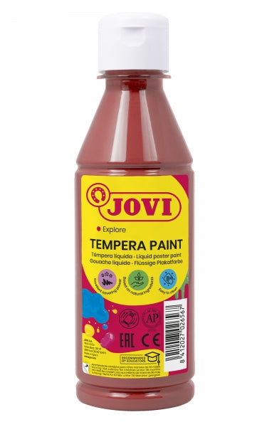 Jovi Tempera Paint Tempera Liquida - Base Agua - Lista para Usar - Alto Poder Cubriente - Secado Rapido - Facil Aplicacion - Excelente Adherencia - Acabado de Calidad - Color Rojo 1 pieza(s)