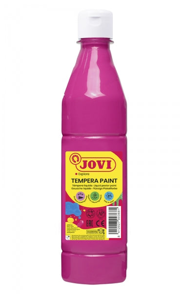 Jovi Tempera Paint Tempera Liquida - Base Agua - Lista para Usar - Alto Poder Cubriente - Secado Rapido - Excelente Rendimiento - Facil Aplicacion - Color Rosa 1 pieza(s)