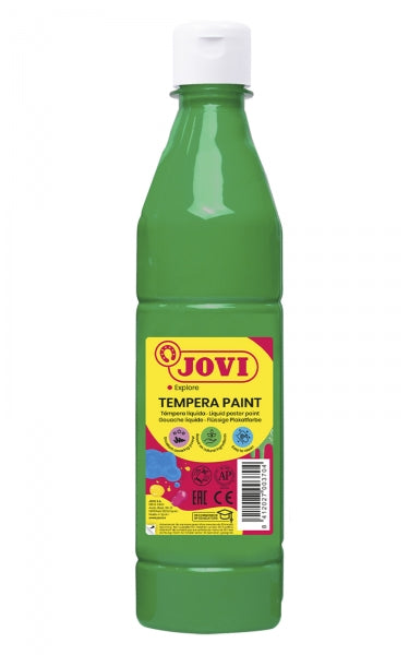 Jovi Tempera Paint Tempera Liquida - Base Agua - Lista para Usar - Alto Poder Cubriente - Secado Rapido - Excelente Fluidez - Adherencia en Multiples Superficies - Color Verde 1 pieza(s)