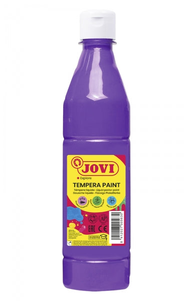 Jovi Tempera Paint Tempera Liquida - Base Agua - Lista para Usar - Alto Poder Cubriente - Secado Rapido - Excelente Fluidez - Adherencia en Multiples Superficies - Color Morado 1 pieza(s)