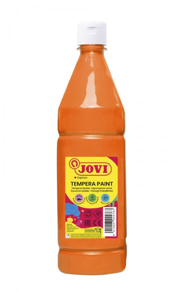 Jovi Tempera Paint Tempera Liquida - Base Agua - Lista para Usar - Alto Poder Cubriente - Secado Rapido - Excelente Fluidez - Adherencia en Multiples Superficies - Color Naranja 1 pieza(s)