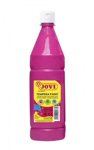 Jovi Tempera Paint Tempera Liquida - Base Agua - Lista para Usar - Alto Poder Cubriente - Secado Rapido - Excelente Fluidez - Adherencia en Multiples Superficies - Color Rosa 1 pieza(s)