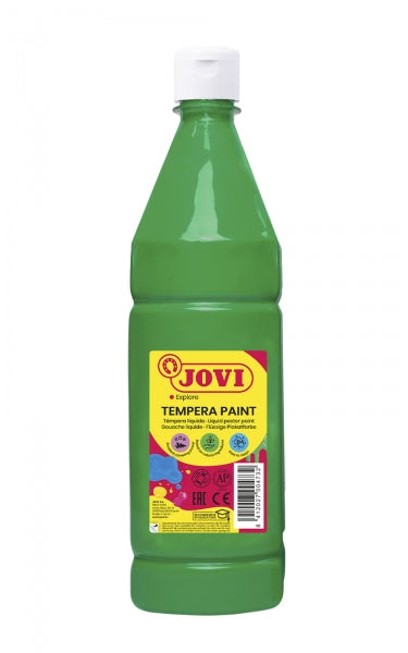 Jovi Tempera Paint Tempera Liquida - Base Agua - Lista para Usar - Alto Poder Cubriente - Secado Rapido - Excelente Fluidez - Adherencia en Multiples Superficies - Color Verde 1 pieza(s)