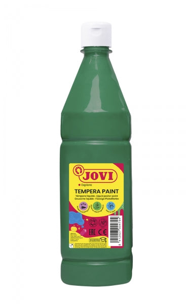 Jovi Tempera Paint Tempera Liquida - Base Agua - Lista para Usar - Alto Poder Cubriente - Secado Rapido - Excelente Fluidez - Adherencia en Multiples Superficies - Color Verde 1 pieza(s)