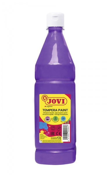 Jovi Tempera Paint Tempera Liquida - Base Agua - Lista para Usar - Alto Poder Cubriente - Secado Rapido - Excelente Fluidez - Adherencia en Multiples Superficies - Color Morado 1 pieza(s)