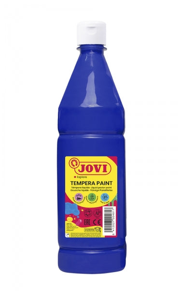 Jovi Tempera Paint Tempera Liquida - Base Agua - Lista para Usar - Alto Poder Cubriente - Secado Rapido - Excelente Fluidez - Adherencia en Multiples Superficies - Color Azul 1 pieza(s)