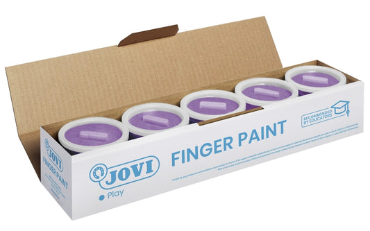 Jovi Bote de Pintura de Dedos - 125ml - Colores Mezclables - Textura Gelatinosa - Lavable - sin Gluten Ni Alergenos - No Toxico - Color Morado 5 pieza(s)