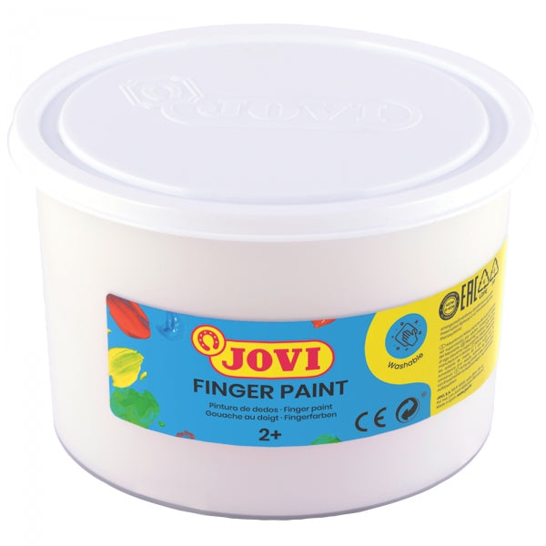 Jovi Finger Paint Bote de 500ml Pintura de Dedos - Ingredientes Naturales - Colores Mezclables - Textura Gelatinosa - Lavable - Color Blanco 1 pieza(s)