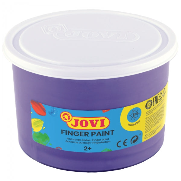 Jovi Finger Paint Bote de 500ml - Ingredientes Naturales - Colores Mezclables - Textura Gelatinosa - Lavable - Color Morado 1 pieza(s)