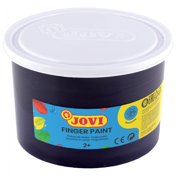 Jovi Finger Paint Bote de 500ml Pintura de Dedos - Ingredientes Naturales - Colores Mezclables - Textura Gelatinosa - Lavable - sin Gluten - No Toxico - Color Azul 1 pieza(s)