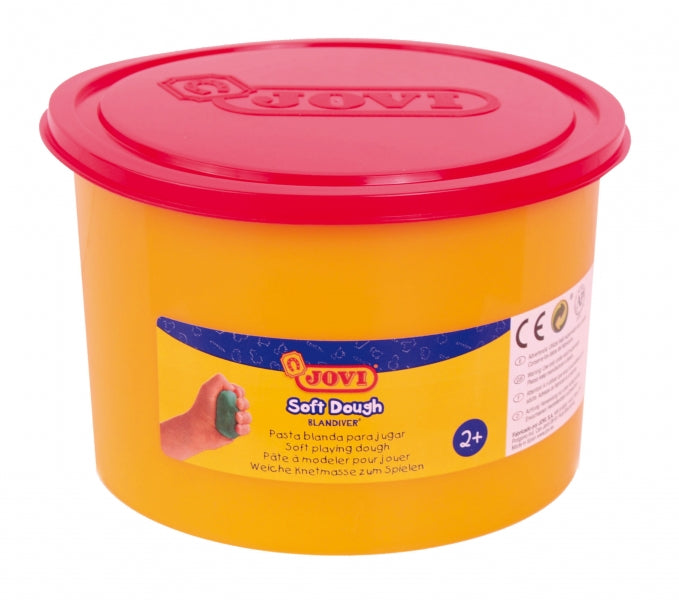 Jovi Soft Dough Blandiver Bote de 460gr - Rojo Pasta de Modelaje - Blanda y Flexible - Facil de Amasar y Moldear - Fomenta Creatividad y Motricidad Fina - Color Rojo 1 pieza(s)