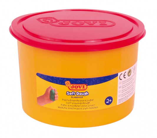 Jovi Soft Dough Blandiver Bote de 460gr - Rojo Pasta de Modelaje - Blanda y Flexible - Facil de Amasar y Moldear - Fomenta Creatividad y Motricidad Fina - Color Rojo 1 pieza(s)