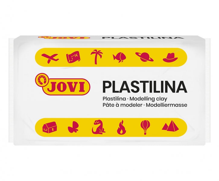 Jovi Caja de 30 Pastilla de Plastilinas 50gr - Pasta Vegetal - No Se Seca - sin Gluten - Inocua - Facil de Moldear - Ideal para Figuras Voluminosas - Color Blanco 1 pieza(s)