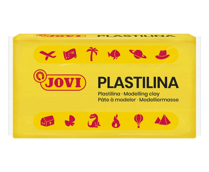 Jovi Caja de 30 Pastillas de Plastilina 50gr - Pasta de Modelar Vegetal - No Se Seca - sin Gluten - Inocua - Facil de Moldear - Ideal para Figuras en Volumen - Color Amarillo 1 pieza(s)