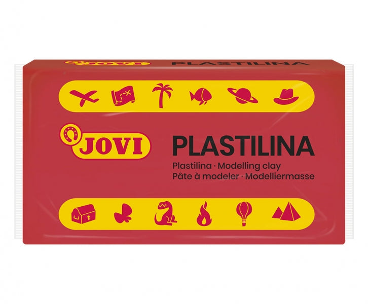 Jovi Caja de 30 Pastillas de Plastilina 50gr - Pasta de Modelar Vegetal - Mezclables - No Endurece - sin Gluten - Inocua y No Toxica - Color Rojo 1 pieza(s)