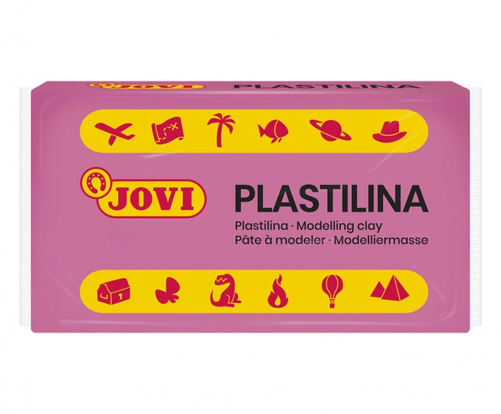 Jovi Caja de 30 Pastillas de Plastilina 50gr - Pasta Vegetal - No Endurece - sin Gluten - Inocua - Facil de Moldear - Ideal para Volumen - Color Rosa 1 pieza(s)