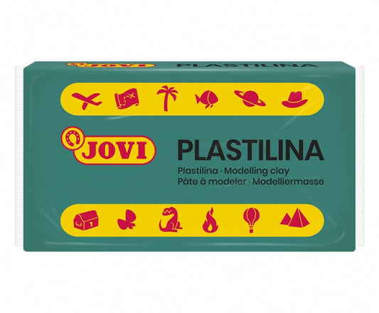 Jovi Caja de 30 Pastillas de Plastilina 50gr - No Endurece - sin Gluten - Inocua - Facil de Moldear - Ideal para Volumen y Moldes - Color Verde 1 pieza(s)