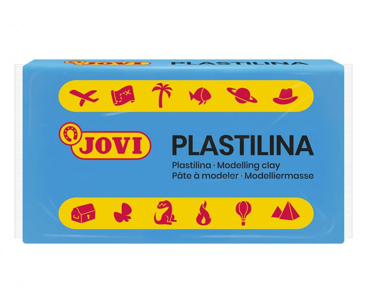 Jovi Caja de 30 Pastillas de Plastilina 50gr - Pasta Vegetal - No Se Seca - sin Gluten - Inocua - Facil de Moldear - Ideal para Figuras Voluminosas - Color Azul 1 pieza(s)