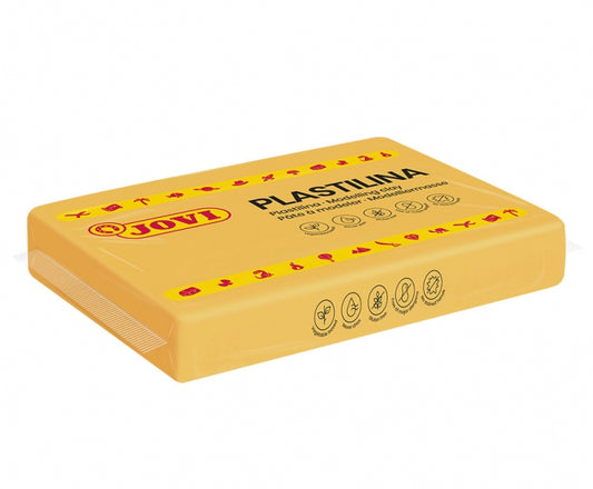 Jovi Caja de 15 Pastillas de Plastilina 350gr - 100% Vegetal - Muy Moldeable - No Se Seca - sin Gluten - Inocua - Ideal para Volumen y Moldes - Color Amarillo 1 pieza(s)